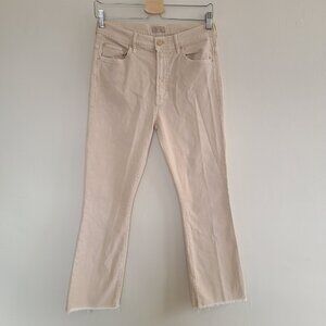 Mother Women’s The Insider Ankle Fray High Waist Jeans in So Far Gone Khaki